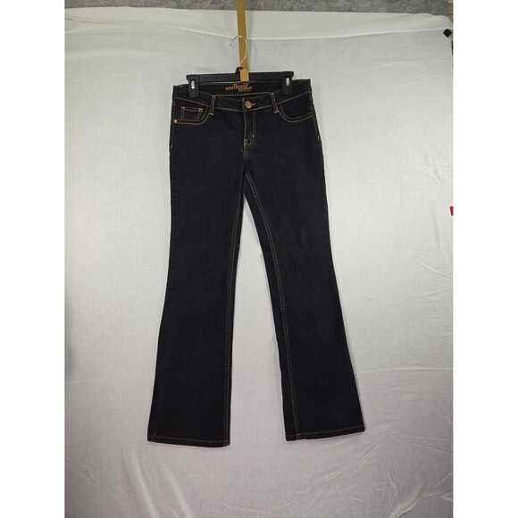 Y2K Southpole Women's Low Rise Bootcut Black Jeans Embroidered Size 9 - Picture 2 of 9